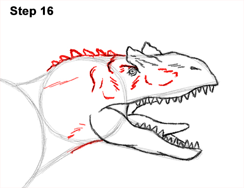 Draw Allosaurus Dinosaur Running 16 How to Draw Allosaurus Dinosaur Running Mouth Teeth 16