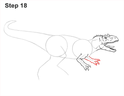Draw Allosaurus Dinosaur Running 18 How to Draw Allosaurus Dinosaur Running Mouth Teeth 18