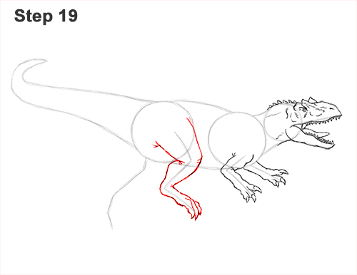 Draw Allosaurus Dinosaur Running 19 How to Draw Allosaurus Dinosaur Running Mouth Teeth 19