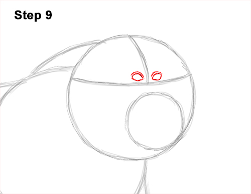How to Draw an Olive Chacma Baboon Monkey Walking 9