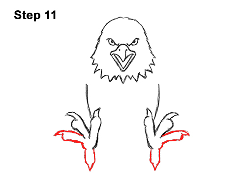 Draw a Bald Eagle 11 How to Draw Angry Cartoon Bald Eagle Flying Wings Talons 11