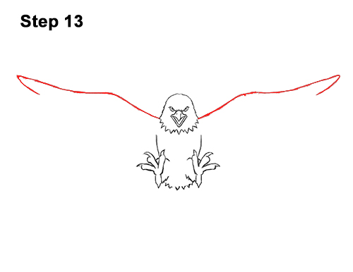 Draw a Bald Eagle 13 How to Draw Angry Cartoon Bald Eagle Flying Wings Talons 13