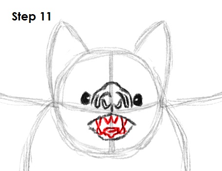 Draw Vampire Bat 11