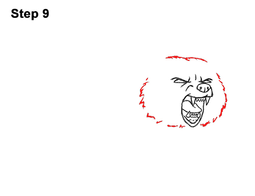 Draw Angry Mean Growling Roaring Cartoon Bear 9