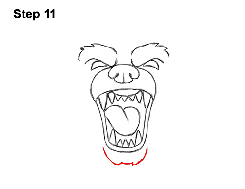 Draw Angry Cartoon Bear Roaring 11 How to Draw a Cartoon Grizzly Bear Head Roaring 11