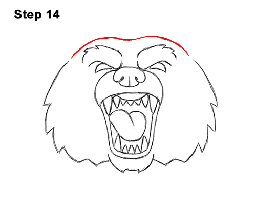 Draw Angry Cartoon Bear Roaring 14 How to Draw a Cartoon Grizzly Bear Head Roaring 14