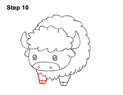 Draw a Cartoon Bison 10 How to Draw Cute Cartoon Bison Buffalo 10