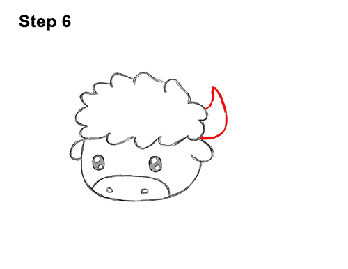 Draw a Cartoon Bison 6 How to Draw Cute Cartoon Bison Buffalo 6