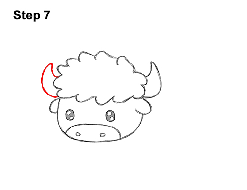 Draw a Cartoon Bison 7 How to Draw Cute Cartoon Bison Buffalo 7