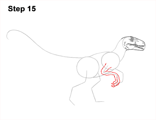 How to Draw Blue Velociraptor Jurassic World Dinosaur 15