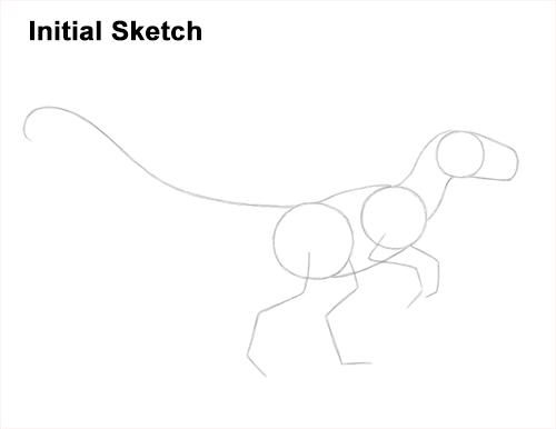 How to Draw Blue Velociraptor Jurassic World Dinosaur Guide Lines