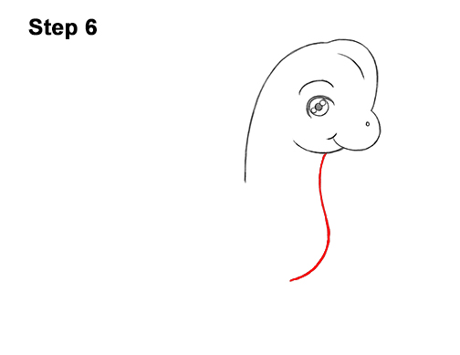 Draw a Cute Cartoon Brachiosaurus Dinosaur 6 How to Draw a Cute Cartoon Brachiosaurus Dinosaur Chibi Kawaii 6