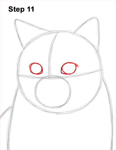 How to Draw British Blue Shorthair Cat Sitting 11