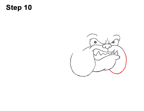 Draw Cartoon Bulldog 10 Draw Cartoon Bulldog Tough Mean Dog 10