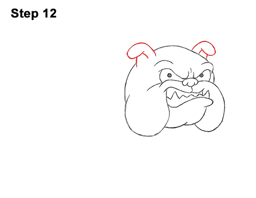 Draw Cartoon Bulldog Tough Mean Dog 12