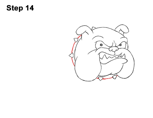 Draw Cartoon Bulldog Tough Mean Dog 14