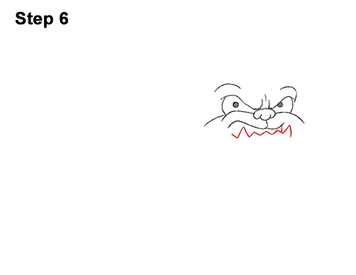 Draw Cartoon Bulldog 6 Draw Cartoon Bulldog Tough Mean Dog 6
