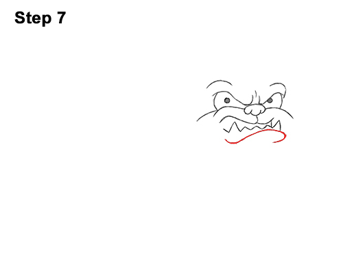 Draw Cartoon Bulldog 7 Draw Cartoon Bulldog Tough Mean Dog 7