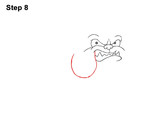 Draw Cartoon Bulldog 8 Draw Cartoon Bulldog Tough Mean Dog 8