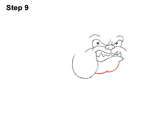 Draw Cartoon Bulldog 9 Draw Cartoon Bulldog Tough Mean Dog 9
