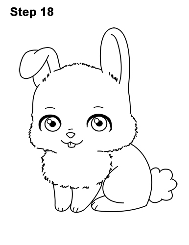 Draw Cartoon Bunny Rabbit 18 Draw Cute Cartoon Bunny Rabbit Chibi Little Mini 18