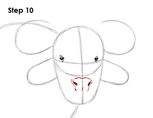 Draw African Cape Buffalo 10