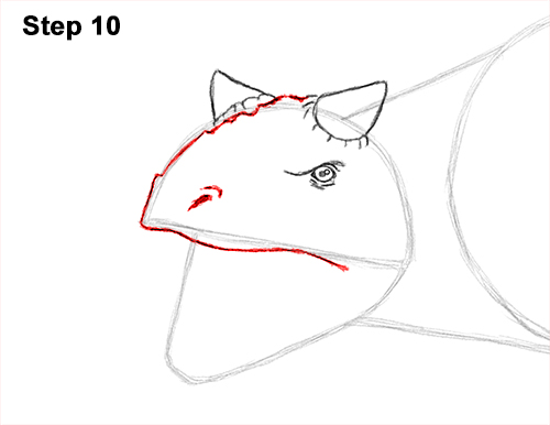Draw Carnotaurus Dinosaur 10