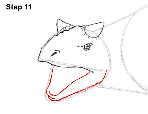Draw Carnotaurus Dinosaur 11