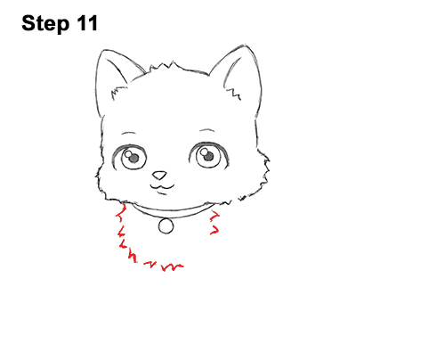 Cartoon Cat 11 Draw White Cartoon Cat Kitten Kitty 111
