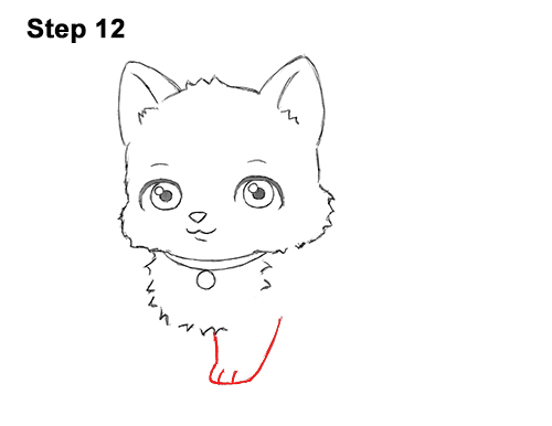 Cartoon Cat 12 Draw White Cartoon Cat Kitten Kitty 12
