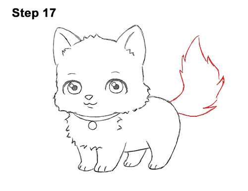 Cartoon Cat 17 Draw White Cartoon Cat Kitten Kitty 17