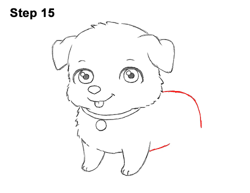 Draw Cartoon Puppy Dog Retriever 15