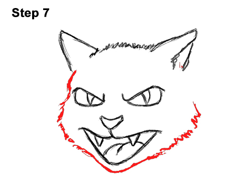 Draw a Angry Cartoon Black Cat 7 How to Draw Angry Mean Halloween Cartoon Black Cat arched back 7