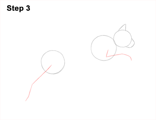 How to Draw a Cat Jumping Leaping Side View 3