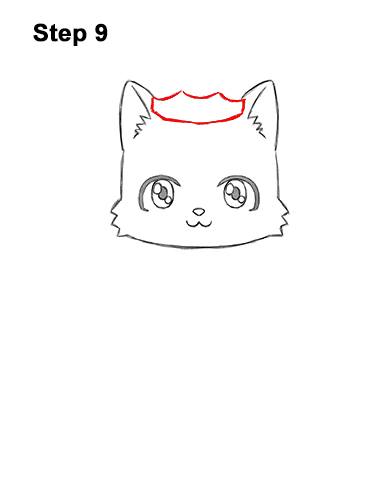 How to Draw Cute Cartoon Black Cat Kitten Halloween Chibi Kawaii 9