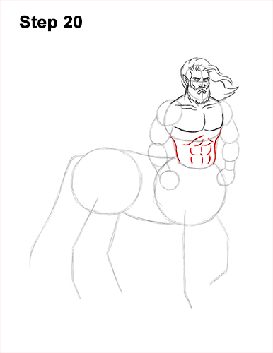 How to Draw a Centaur Horse Human Mythology 20