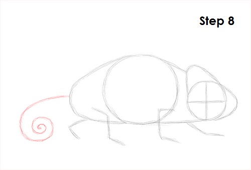 Chameleon Drawing 8 Draw Chameleon 8