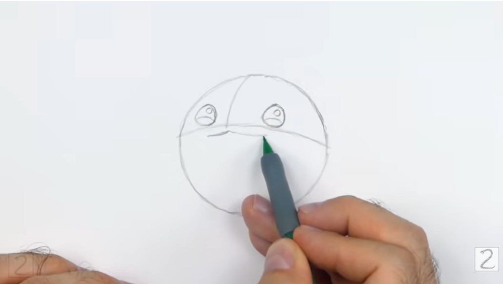 How to Draw a Chibi Frog Facial Features