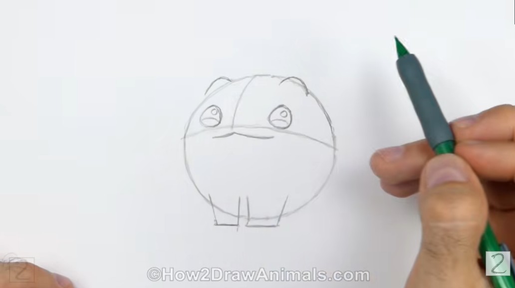 How to Draw a Chibi Frog Legs and Head