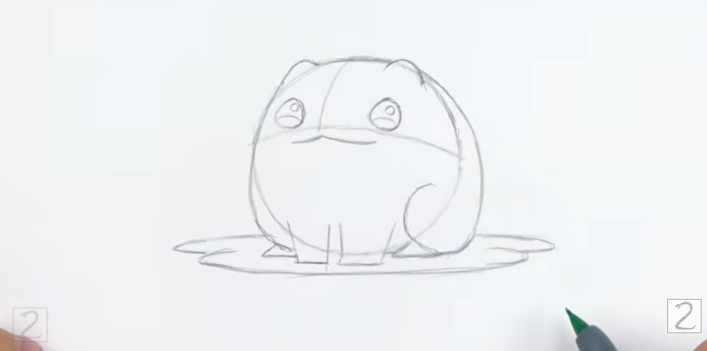 How to Draw a Lily Pad for Chibi Frog