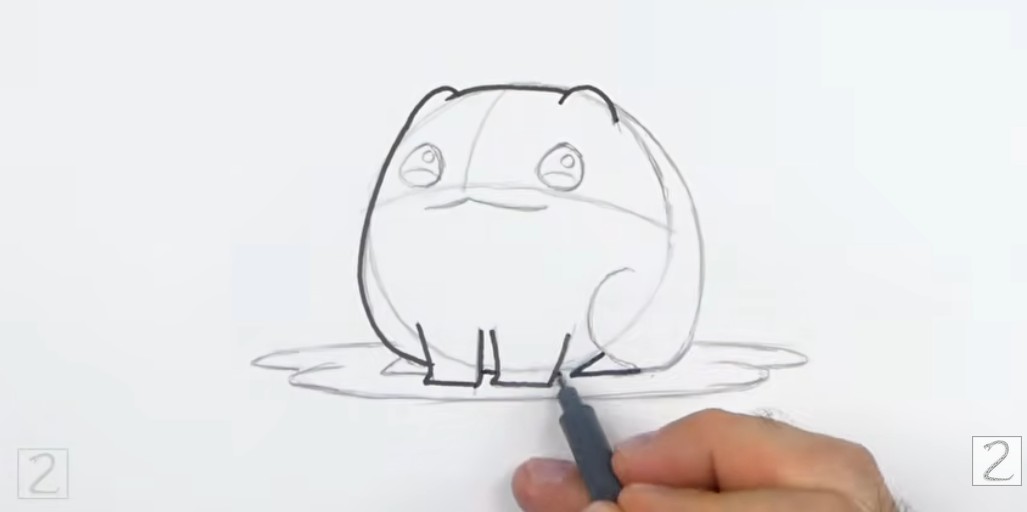 How to Ink a Chibi Frog