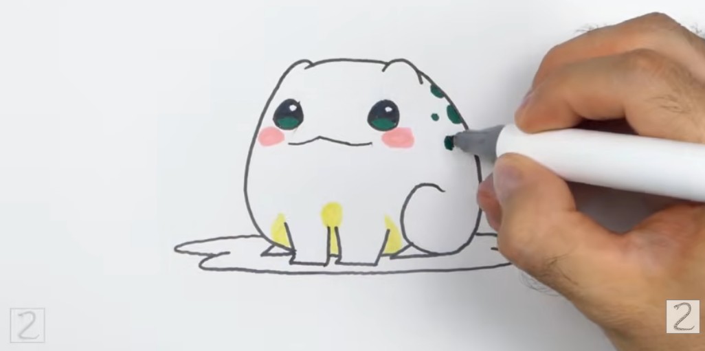 Start Adding Colors to Chibi Frog