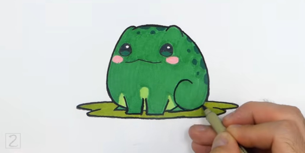 Finish Coloring Chibi Frog