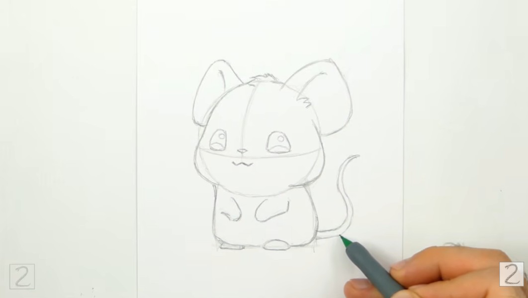 How to Draw Chibi Mouse Body and Details