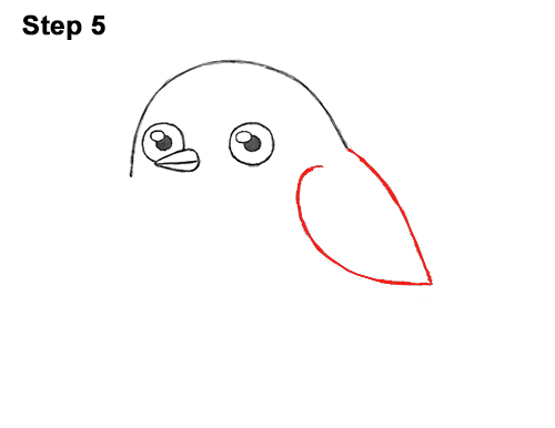 Draw Cute Cartoon Chibi Little Mini Chickadee Bird 5