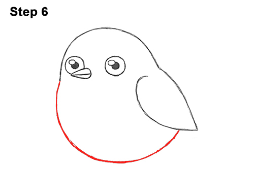 Cute Cartoon Chickadee Bird Drawing 6 Draw Cute Cartoon Chibi Little Mini Chickadee Bird 6
