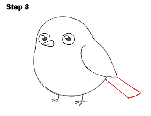 Cute Cartoon Chickadee Bird Drawing 8 Draw Cute Cartoon Chibi Little Mini Chickadee Bird 8