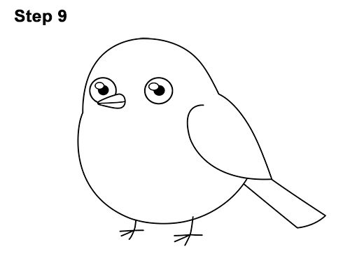 Cartoon Chickadee Bird Drawing 9 Draw Cute Cartoon Chibi Little Mini Chickadee Bird 9