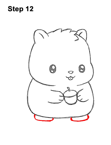 How to Draw Cute Cartoon Chipmunk 12