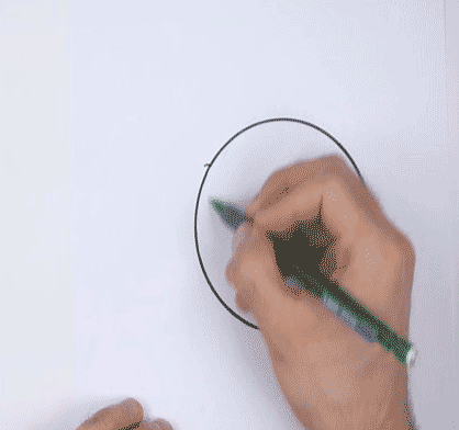 How to Draw a Circle Tutorial Practice Trace How to Draw a Circle Easy Simple Beginner Basic Art Fundamental Practice Tracing Gif